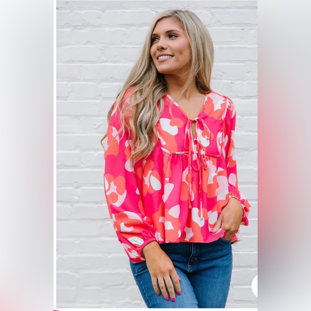 Women’s Michelle McDowell Vivey Top I Spot On Pink Size Medium